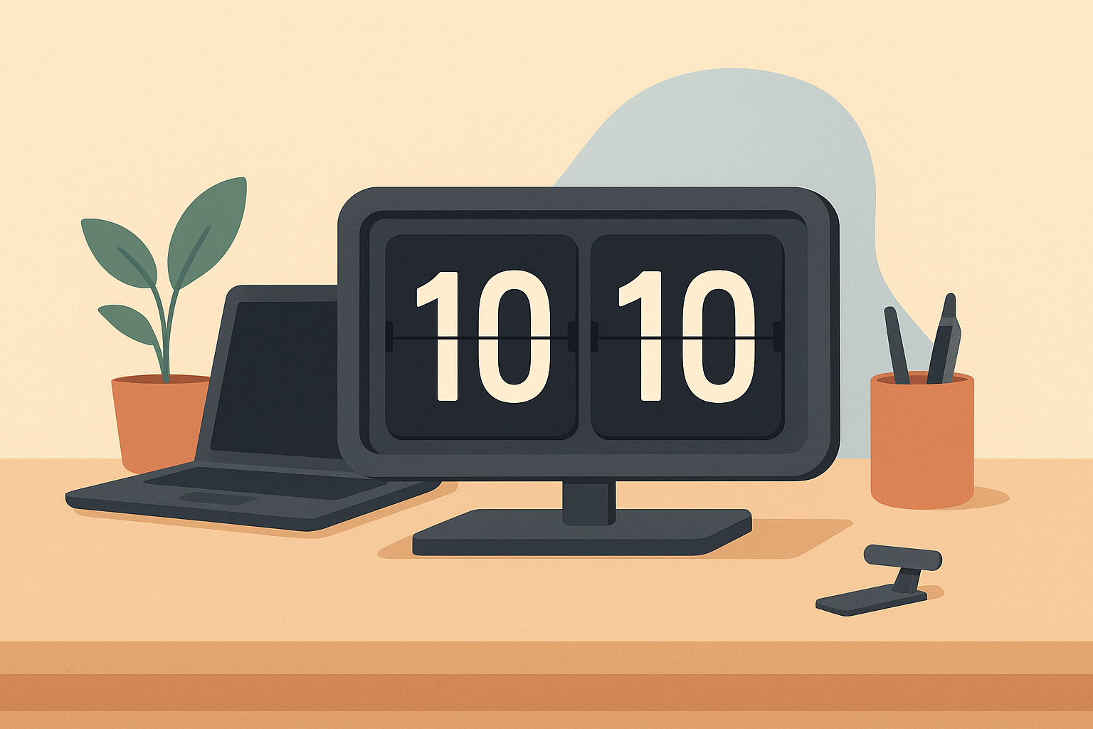 🕒 Desk Clock Flip Frame — The Perfect Blend of Function and Style