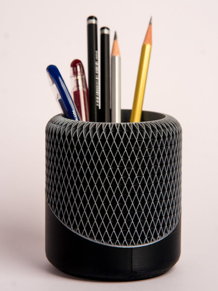 Modern two-tone NeoMesh desk organizer with mesh texture