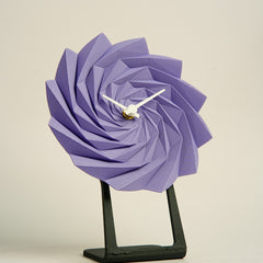Purple geometric desk clock for stylish workspace or home decor