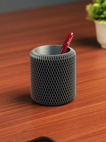 LayerStory Hexa Weave Desk Organizer with hexagonal mesh design