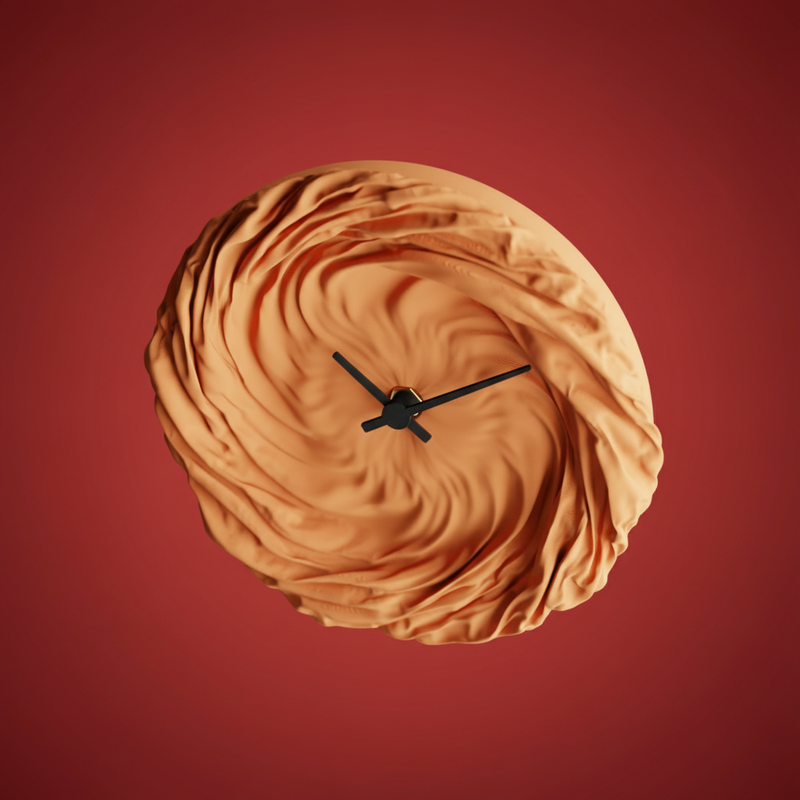 Twist Cloth Clock